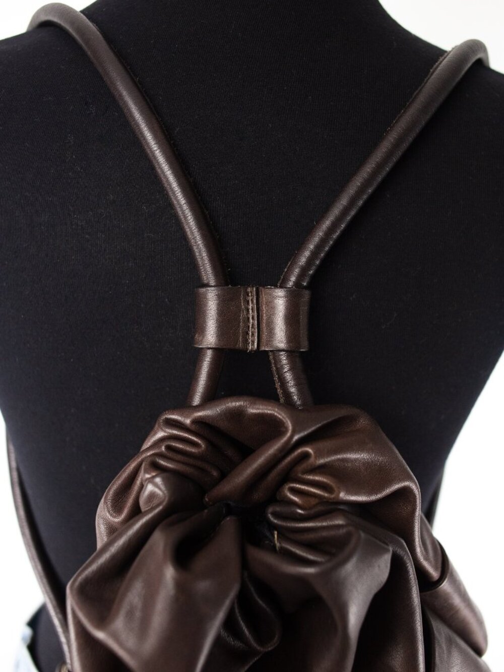 Leather Drawstring Backpack - Picture 4 of 10